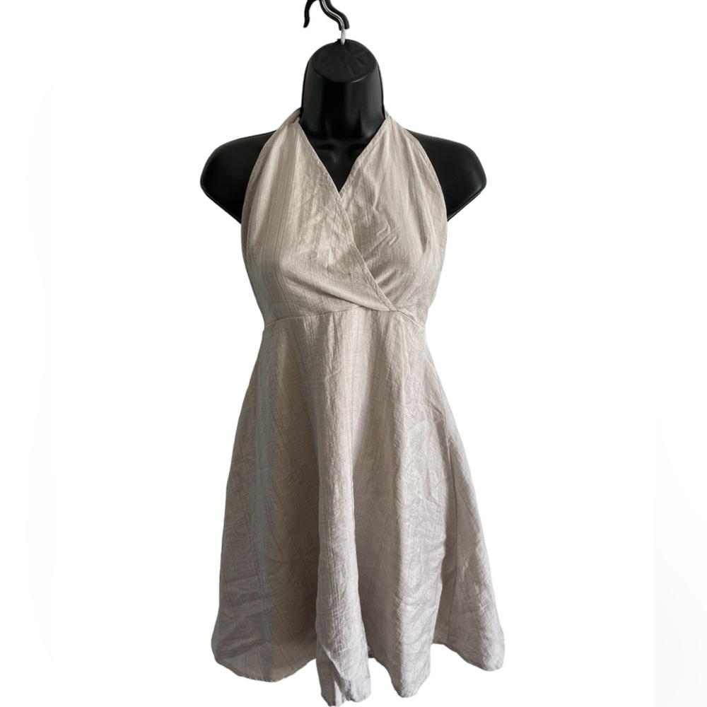 French-Style Halter Dress - Bow in Back - Sz L - EUC